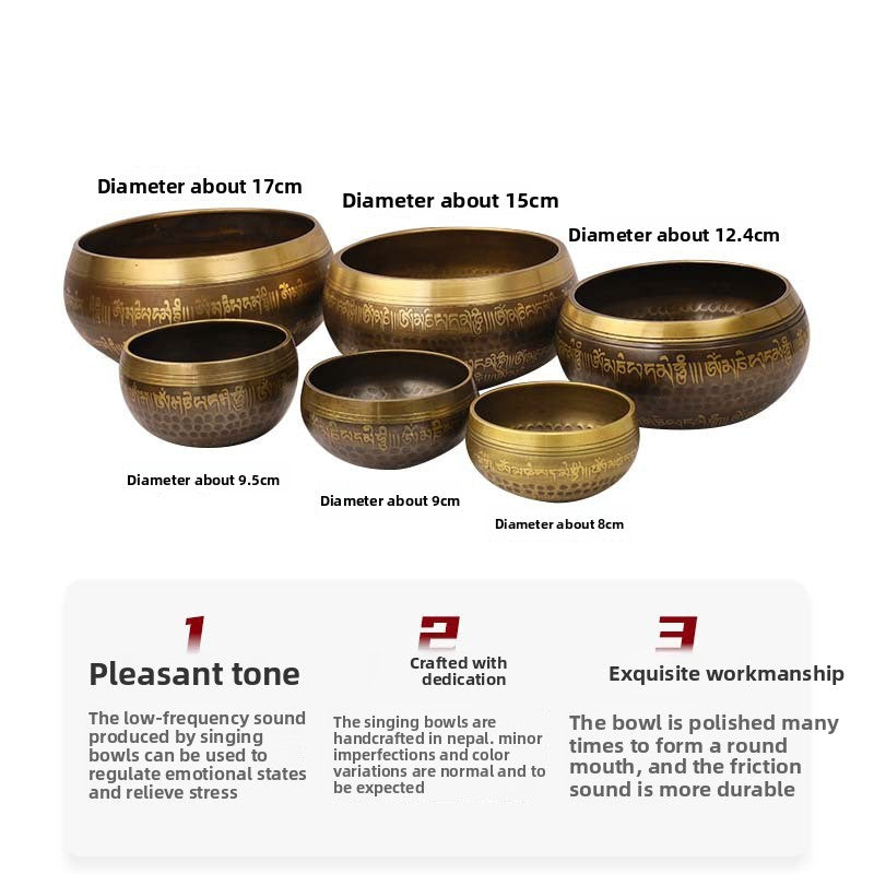 zensoullab Nepal Sutra Singing Bowl Tibetan Singing Bowl Buddha Sound Bowl Buddha Sound Bowl Singing Bowl Yoga Meditation Healing Singing Bowl
