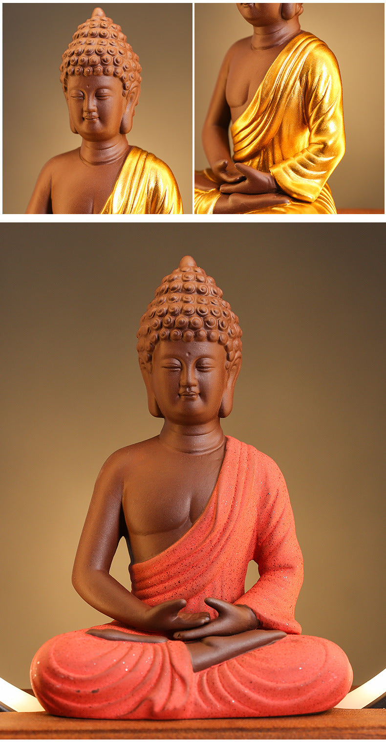 zensoullab Backflow Incense Burner Indoor Incense Creative Zen Buddha Sandalwood Agarwood Tea Ceremony Entrance Living Room Ceramic Lamp Ring Ornament