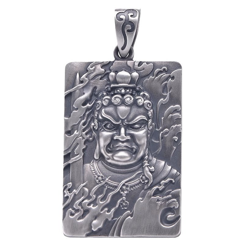 zensoullab Fudo Myooh Pendant for Men Rooster Zodiac Buddha Amulet Talisman