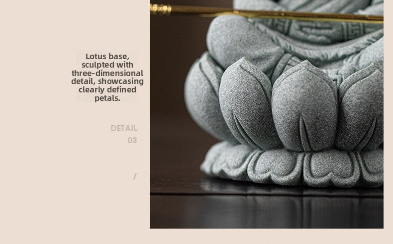 zensoullab Zen Style Chinese Green Sandstone Zen Sitting Monkey King Desktop Ornament Creative Living Room Fish Tank Landscaping Decoration