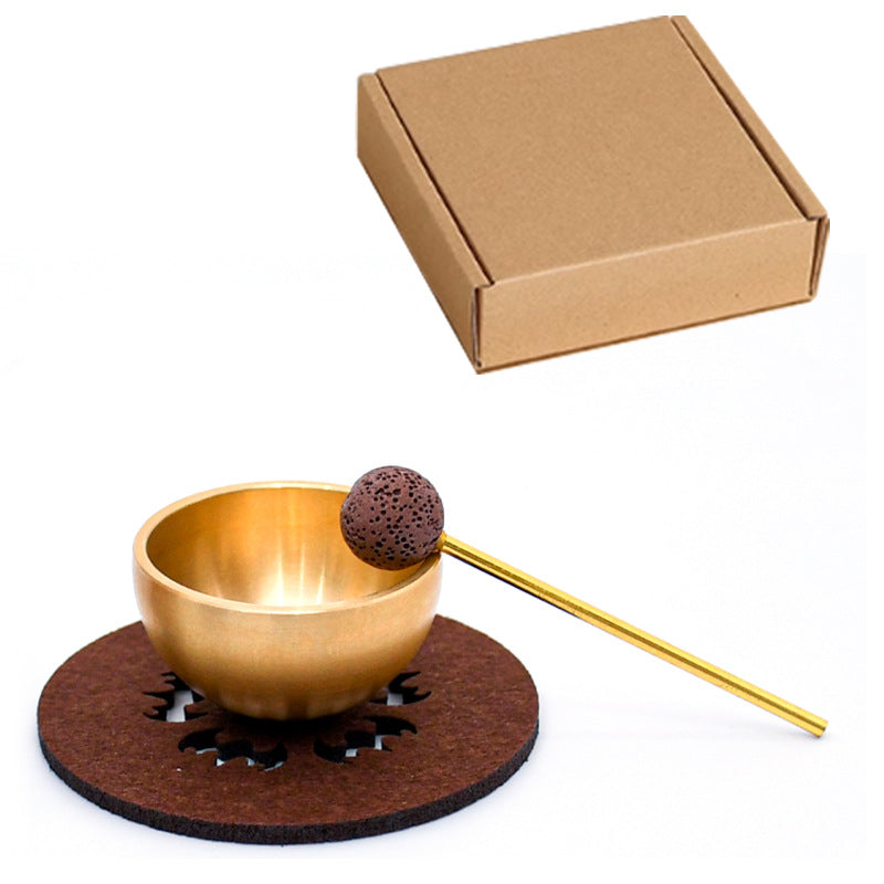 zensoullab Mini Singing Bowl Essential Oil Ornament Handmade Copper Bowl Sound Therapy Meditation Relaxation Stress Relief Gift