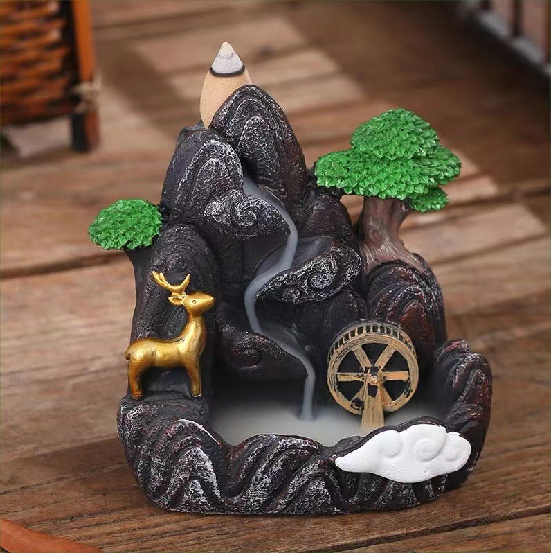 Zensoullab Backflow Incense Burner Resin Ceramic Creative Decoration Aromatherapy Sandalwood Burner Home Aromatherapy Incense Burner Zen