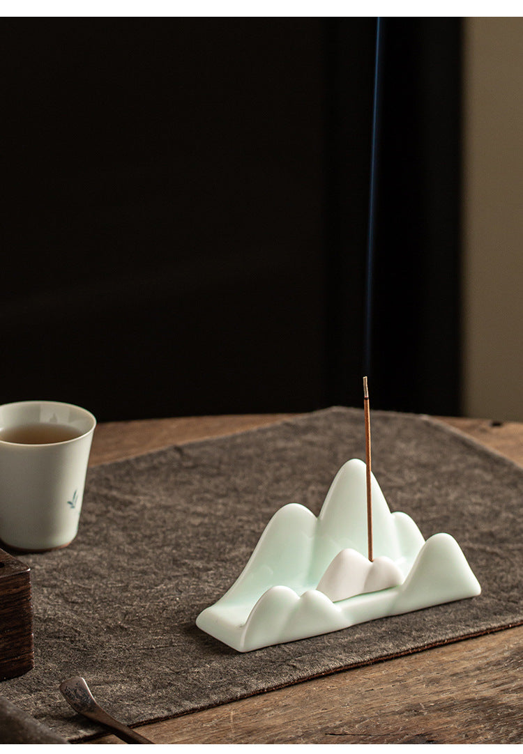 Zensoullab Creative Thousand-Li Landscape Modern Ceramic Decoration Pen Holder Mobile Phone Holder Home Indoor Incense Holder Incense Burner Incense Channel Incense Holder