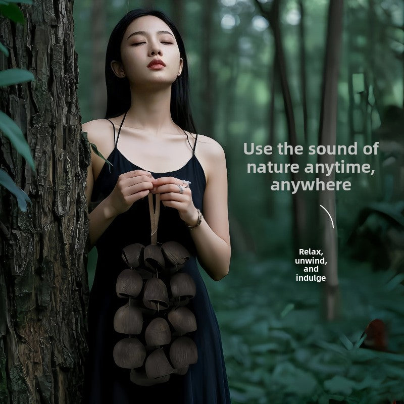 Zensoullab South African Fruit Shell Water Bell Tong Handbell Plant Fruit Shell Concert Niche Accompaniment Sound Beam Hand-Cranking Healing Wind Chimes