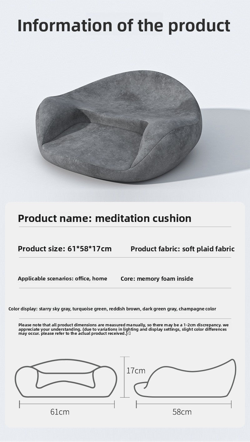 zensoullab Meditation Cushion Memory Foam Yoga Mat Meditation Zen Meditation Meditation Worship Cushion Long Sitting Not Collapse Ergonomic Lazy Cushion