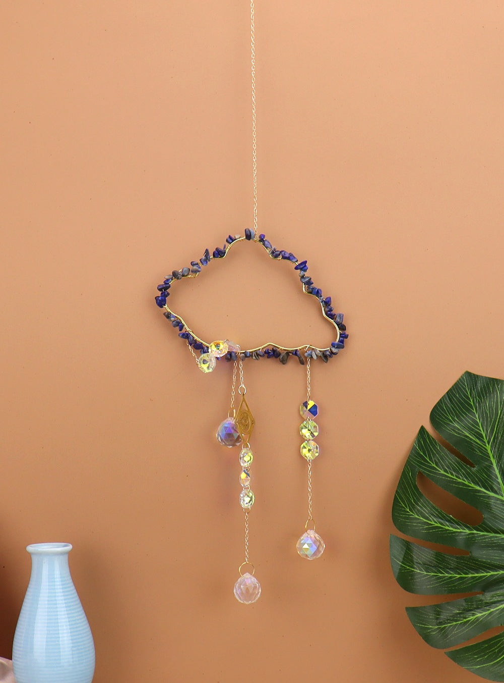 zensoullab Natural Crystal Gravel Handmade Crystal Decoration Pendant Window Outdoor Light Gathering Cloud Amethyst Sun Catcher