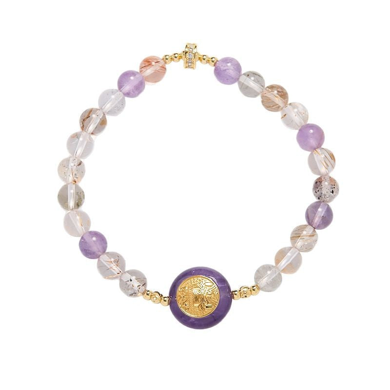 zensoullab6MM Bracelet Female S925 Silver Amethyst Zakiram Crystal Bracelet