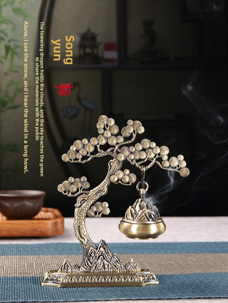 zensoullab Welcome Pine Chinese Style Aromatherapy Ornament Home Indoor Creative Incense Burner Sandalwood Hanging Incense Burner Incense Ceremony Tea Ceremony In Stock