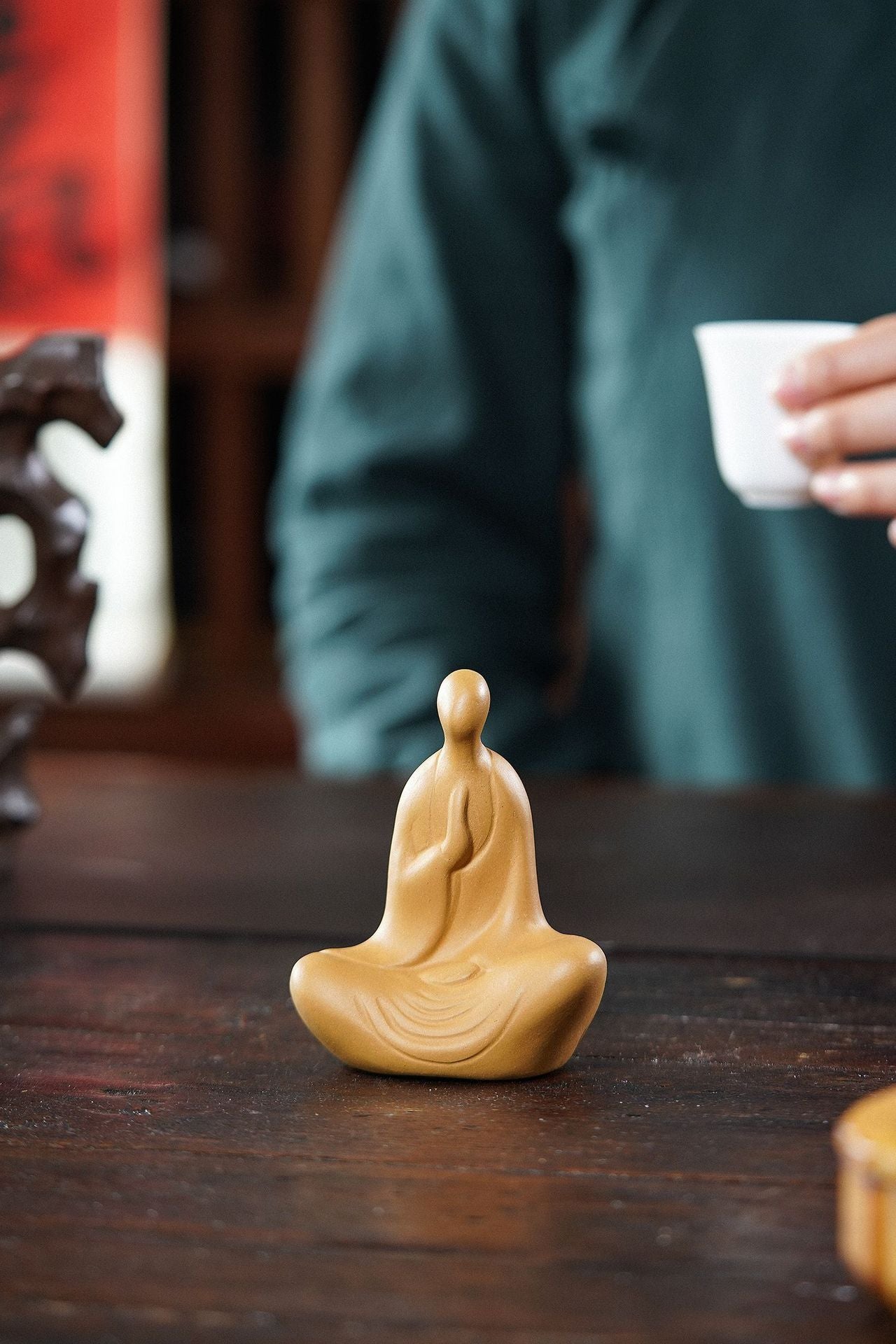 zensoullab Yixing Zisha Tea Pet Formless Buddha Tea Ceremony Tea Set Ornament Duan Clay Little Sha Mi Zen Little Monk Can Be Cultivated
