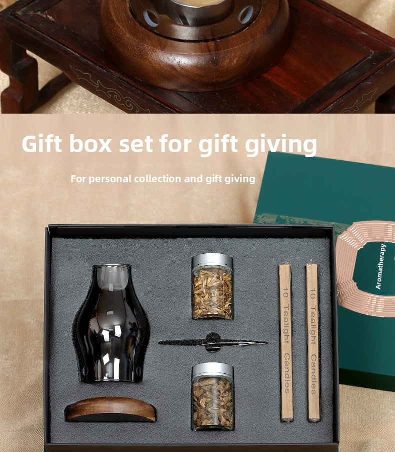 zensoullab Fireproof Candle Incense Burner Agarwood Wood Chips Aromatherapy Lamp Glass Incense Burner Glass Candle Holder Aromatherapy Lamp