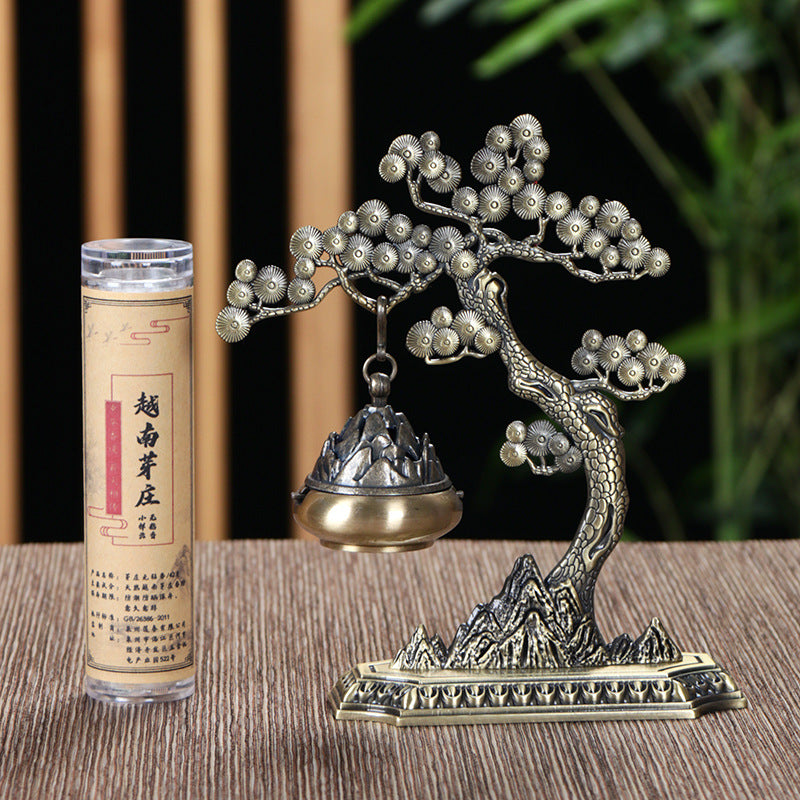 zensoullab Welcome Pine Chinese Style Aromatherapy Ornament Home Indoor Creative Incense Burner Sandalwood Hanging Incense Burner Incense Ceremony Tea Ceremony In Stock