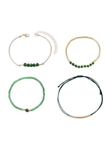 zensoullab Bohemian Vintage Glass Crystal Beaded Bracelet for Women