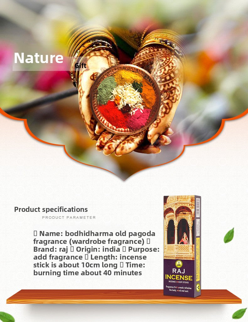 zensoullab Indian Incense Authentic Daruma Incense Old Pagoda Incense Stick Imported Aromatherapy Incense Tibetan Incense Handmade Sandalwood Wardrobe Incense