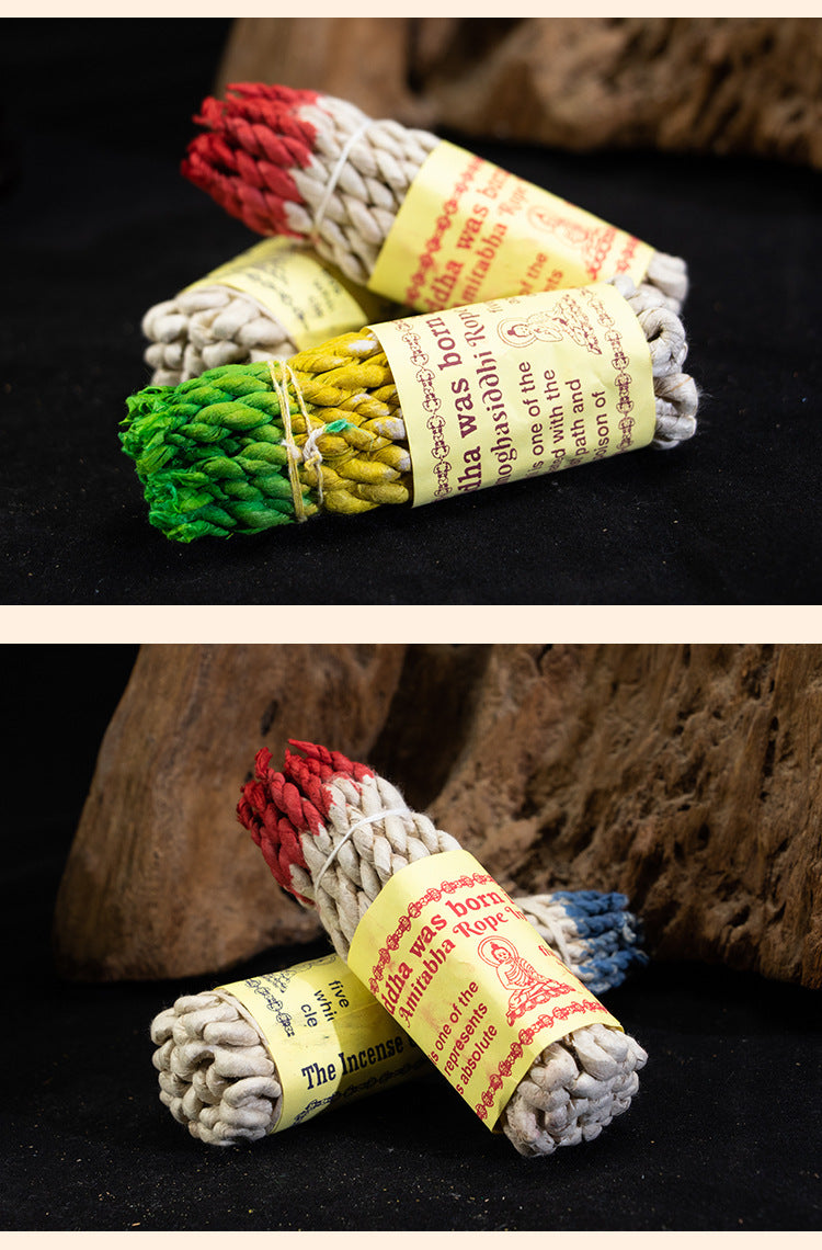 zensoullab Nepal Handmade Plant Incense Powder Rope Incense Meditation Thread Incense Woven Indoor Healing Air Purification Aromatherapy