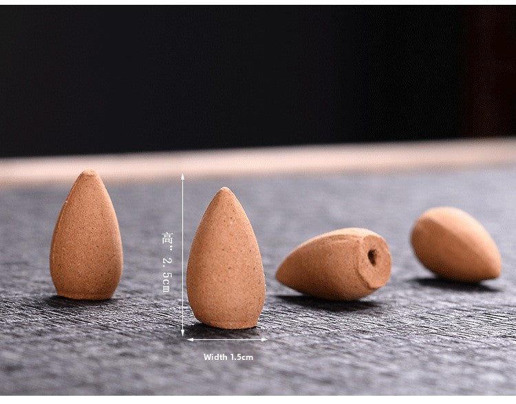 zensoullab Natural Backflow Incense Pellets Agarwood Tower Incense Cones Sandalwood Incense Home Indoor Air Purification Incense Burner Aromatherapy Gift
