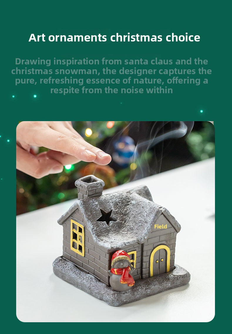 zensoullab Christmas themed ceramic incense burner