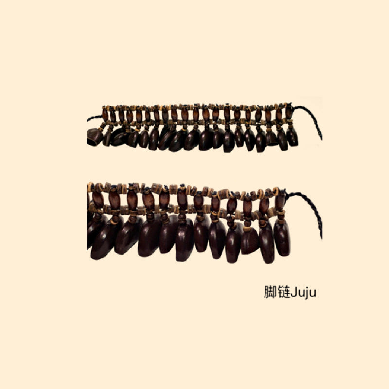 zensoullab Derui Musical Instruments African Hand Bell Plant Fruit Bell String Bell Bracelet Anklet Accompaniment Yoga Healing Small Musical Instrument