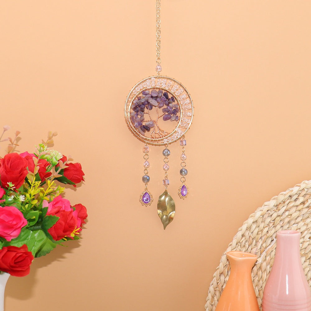 zensoullab Sun Catcher Crystal Pendant Sunshine Rainbow Dream Catcher Wind Chime Hanging Decoration Girl's Room Gift Pendant