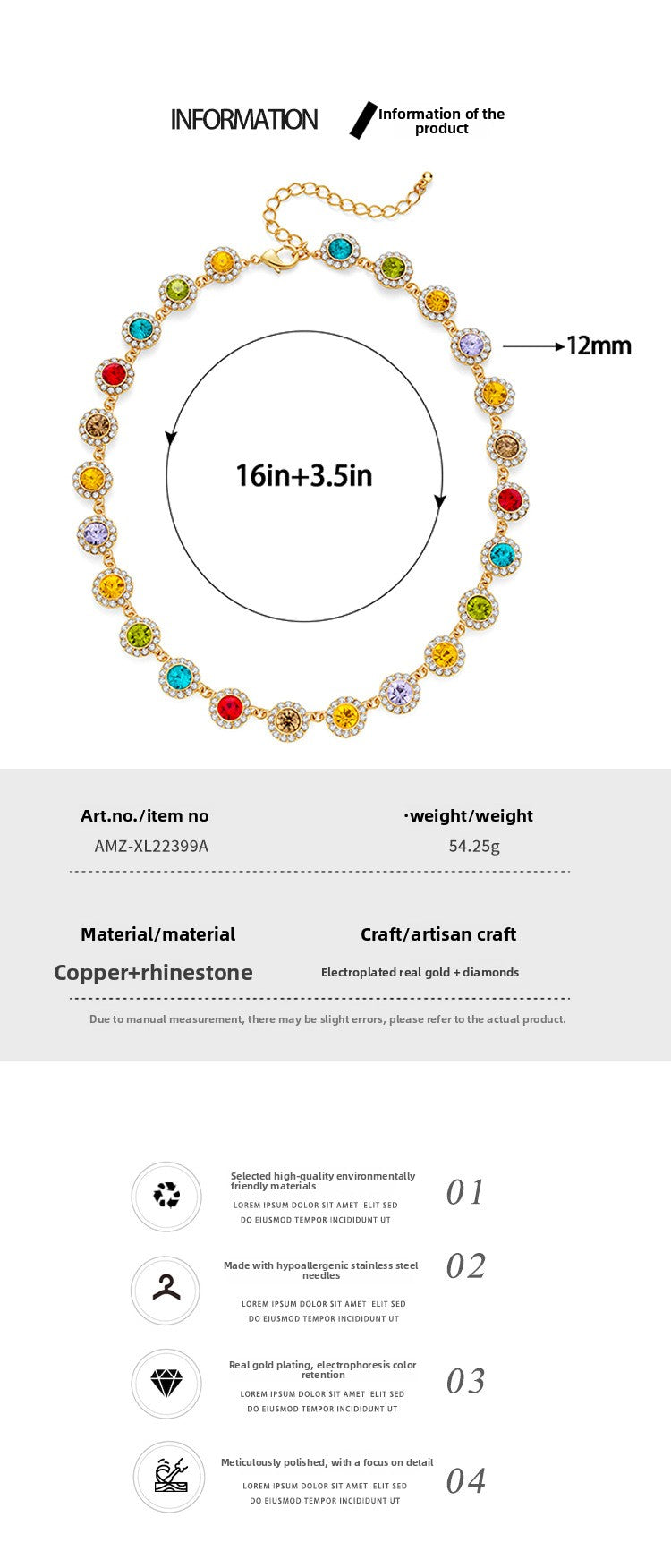 zensoullab Retro Colorful Dopamine Necklace Retro Fashion Necklace Elegant Fashion Collarbone Chain Jewelry