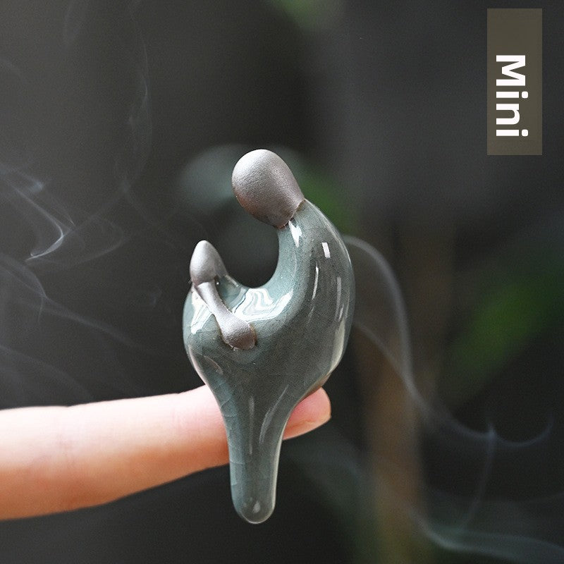 zensoullab Mini Fingertip Small Buddha Ceramic Ge Kiln Formless Buddha Landscape Gardening Rockery Micro Landscape Fish Tank Zen Small Ornament
