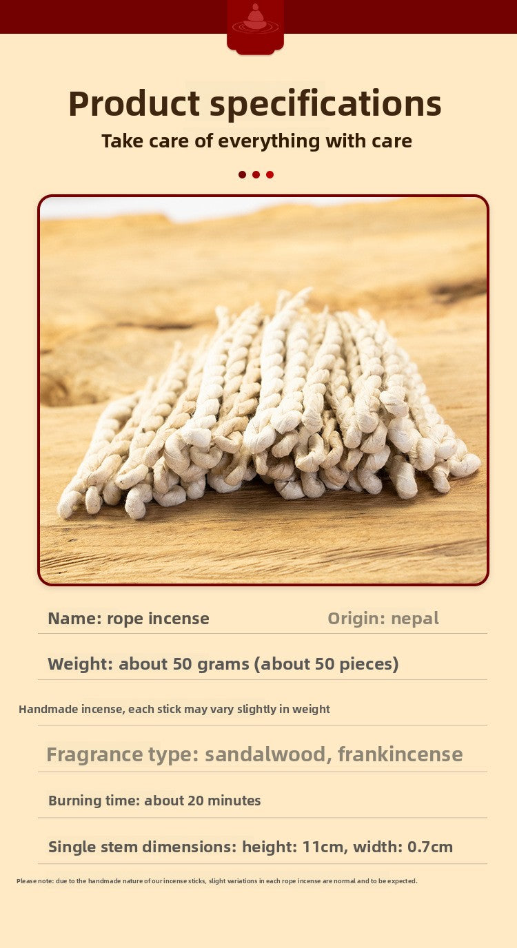 Zensoullab Nepal Incense Rope Incense Large Mixed Aromatherapy Rope Bales Tibetan Incense Natural Raw Herbs Incense Traditional Handmade