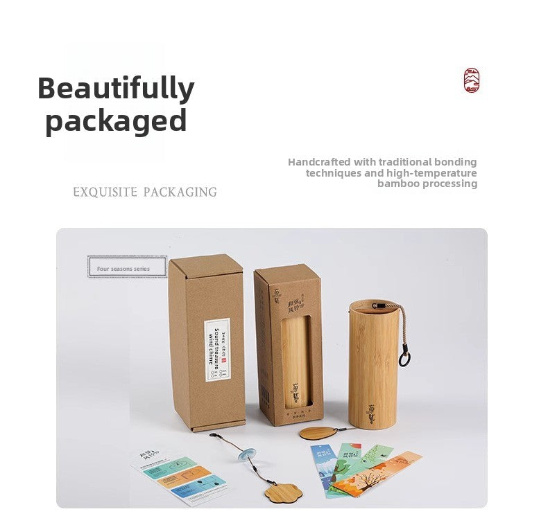 zensoullab Lu Ruzhu Bamboo Wind Chime Chord Japanese Retro Bell Yoga Balcony Outdoor Four Seasons Healing Home Decoration Pendant