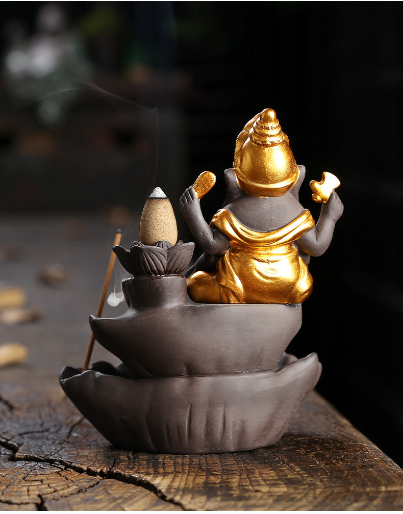 zensoullab Backflow Incense Burner for Home Indoor Sandalwood Agarwood Calming Incense Burner Zen Creative Ornament Tea Ceremony Xiang Shen Incense Burner