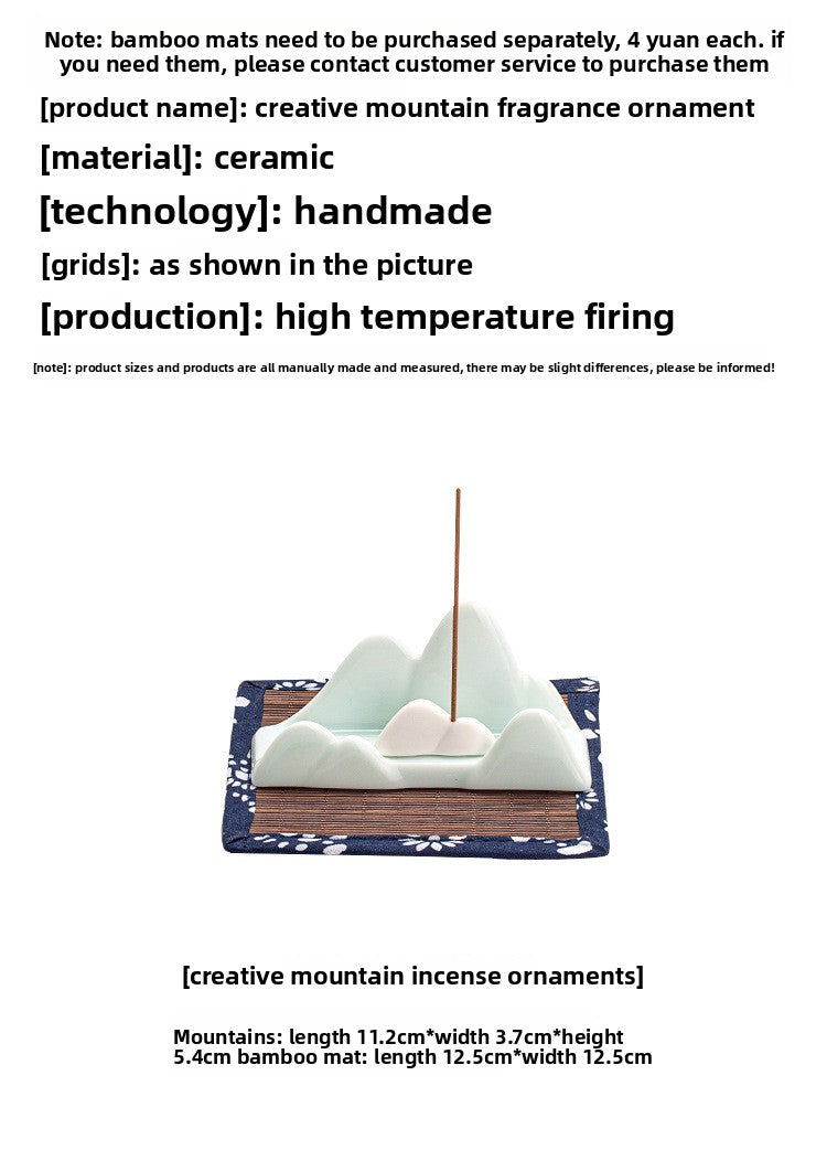 Zensoullab Creative Thousand-Li Landscape Modern Ceramic Decoration Pen Holder Mobile Phone Holder Home Indoor Incense Holder Incense Burner Incense Channel Incense Holder
