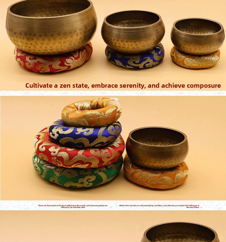 Zensoullab Nepal Handmade Embroidery Sound Bowl Washer Buddha Sound Bowl Base Yoga Buddha Sound Bowl Bottom Mat Himalaya Bowl Pad Direct Supply