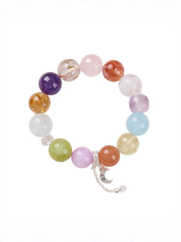 zensoullab Natural Large Point Crystal Bracelet Star Moon Fairy Princess High-end Crystal Bracelet