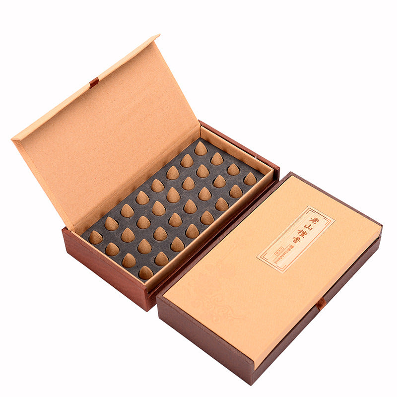 zensoullab Natural Backflow Incense Pellets Agarwood Tower Incense Cones Sandalwood Incense Home Indoor Air Purification Incense Burner Aromatherapy Gift