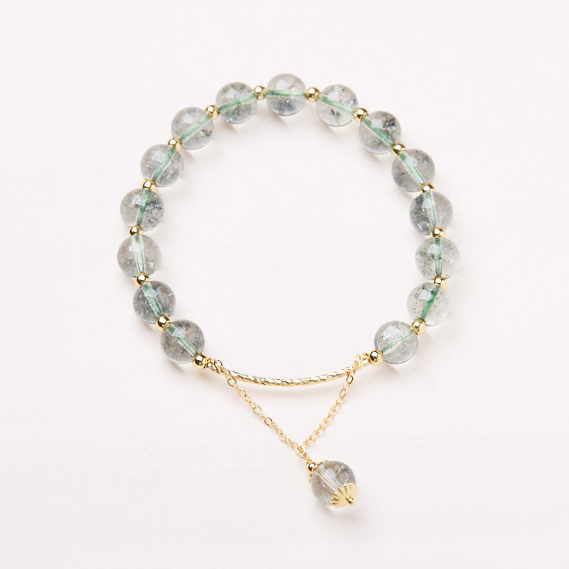 zensoullab White Crystal Bracelet Green Phantom Crystal Starry Sky Good Luck Crystal Bracelet