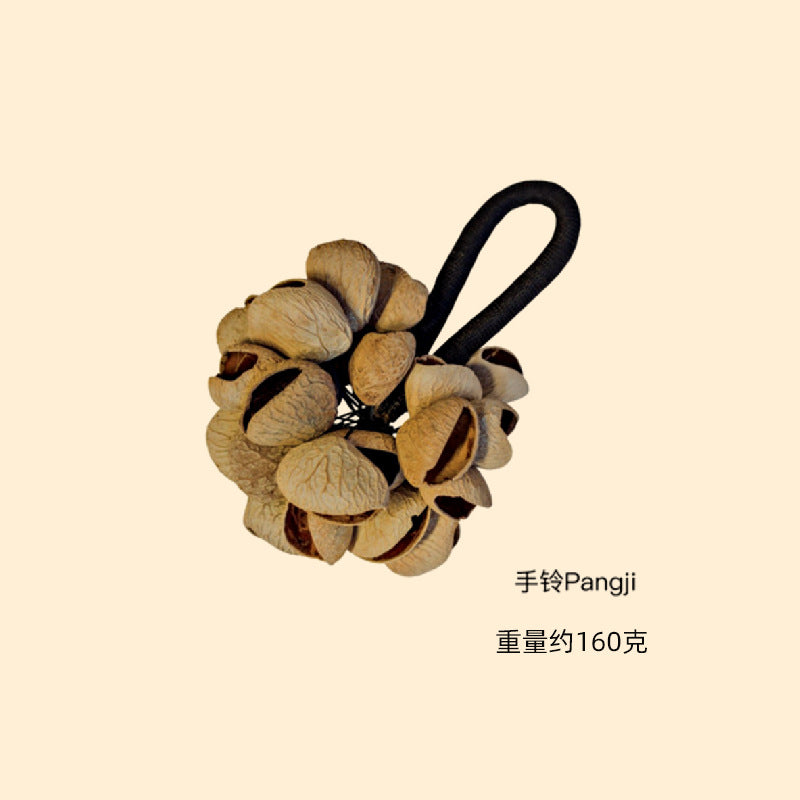 zensoullab Derui Musical Instruments African Hand Bell Plant Fruit Bell String Bell Bracelet Anklet Accompaniment Yoga Healing Small Musical Instrument