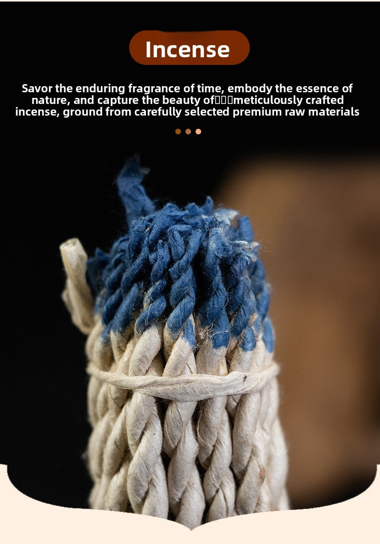 zensoullab Nepal Handmade Plant Incense Powder Rope Incense Meditation Thread Incense Woven Indoor Healing Air Purification Aromatherapy