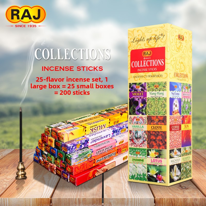 Zensoullab India Fragrant 30 Kinds of Fragrance Small Square Series Genuine Goods Imported Indian Aromatherapy Joss-Stick Handmade Incense
