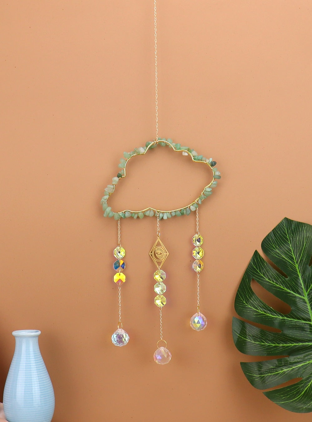 zensoullab Natural Crystal Gravel Handmade Crystal Decoration Pendant Window Outdoor Light Gathering Cloud Amethyst Sun Catcher