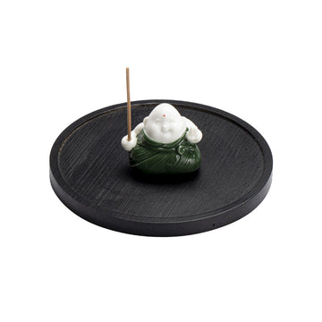 zensoullab Creative Cute Little Zongzi Ceramic Aromatherapy Burner Ornament Home Dragon Boat Festival Gift Sandalwood Incense Holder