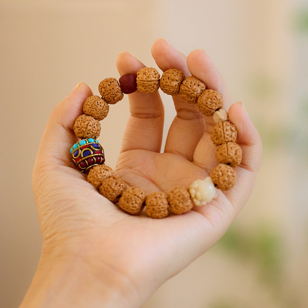 zensoullab Original Vajra Bodhi Bracelet Olive Kernel Tea Crystal Agate Crystal