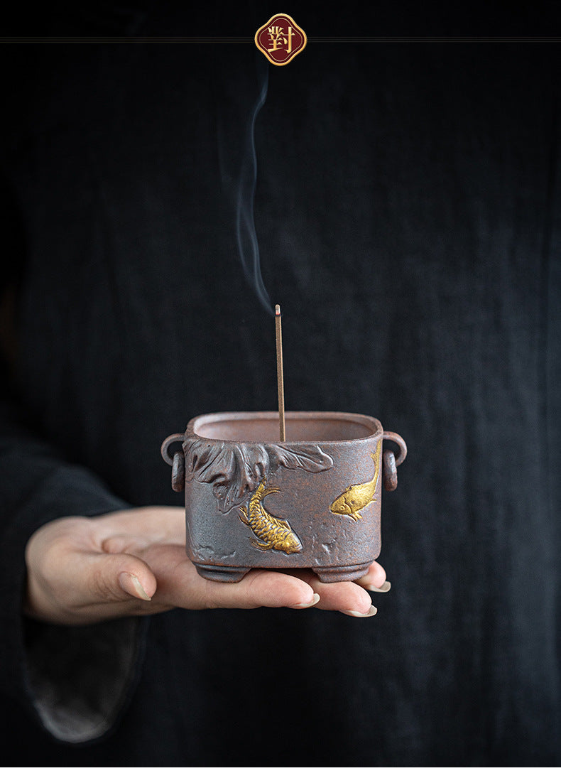 Zensoullab Zen Chinese Ancient Fragrance Incense Inserted Incense Burner Creative Home Living Room Desktop Tea Room Space Desktop Decoration Incense Burner