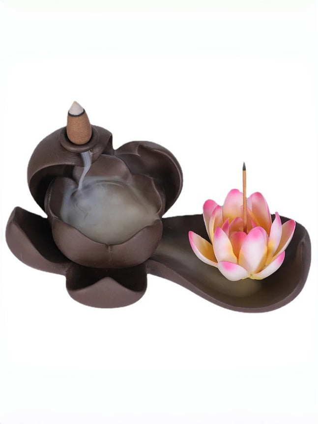 Jingchen Purple Clay Backflow Incense Burner Zen Buddha Hand Sandalwood Burner Home Indoor Aromatherapy Burner Large Incense Creative Ornament