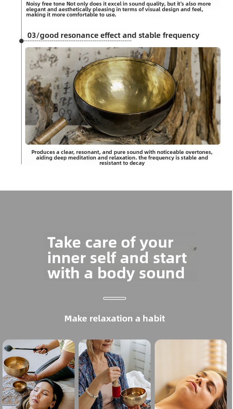 Zensoullab Nepal Handmade Buddha Bowl Xizang Himalaya Bowl Ugyen Double Color Full Moon Himalaya Bowl Copper Chime Stone Yoga Healing Meditation Himalaya Bowl
