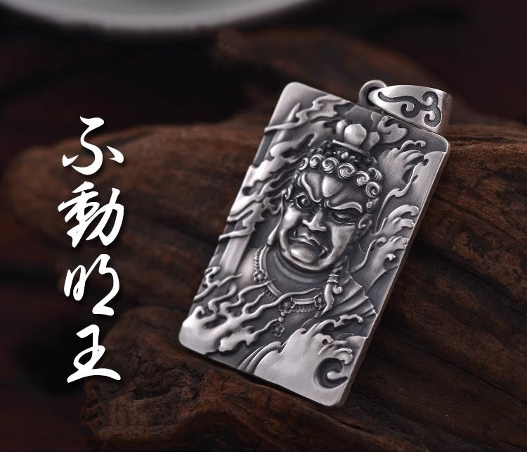 zensoullab Fudo Myooh Pendant for Men Rooster Zodiac Buddha Amulet Talisman
