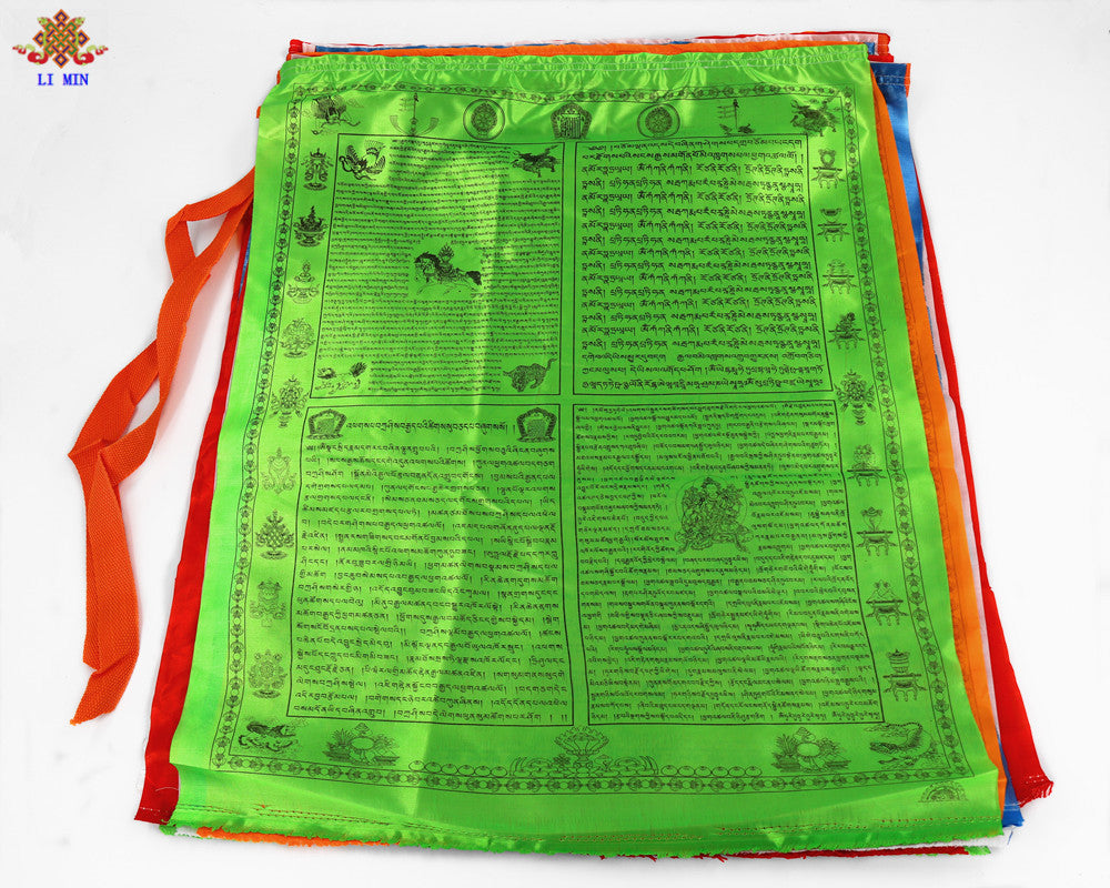 zensoullab Tibetan Ethnic Supplies Temple Buddhist Hall Decoration Hanging Flag Extra Large Colorful Prayer Flags Prayer Flags