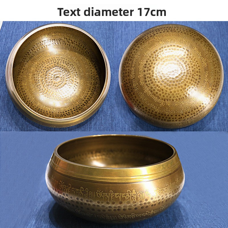 Zensoullab Nepal Xizang Himalaya Bowl Buddha Sound Bowl Buddha Sound Bowl Singing Bowl Yoga Meditation Himalaya Bowl Ear Cleaning Healing Copper Chime Stone