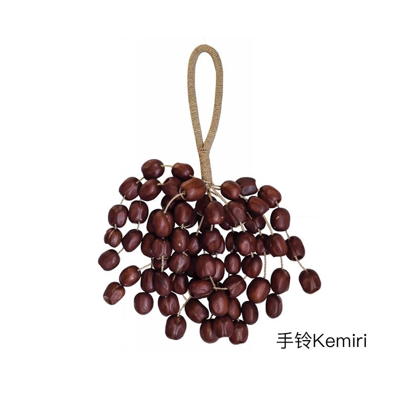 zensoullab Derui Musical Instruments African Hand Bell Plant Fruit Bell String Bell Bracelet Anklet Accompaniment Yoga Healing Small Musical Instrument
