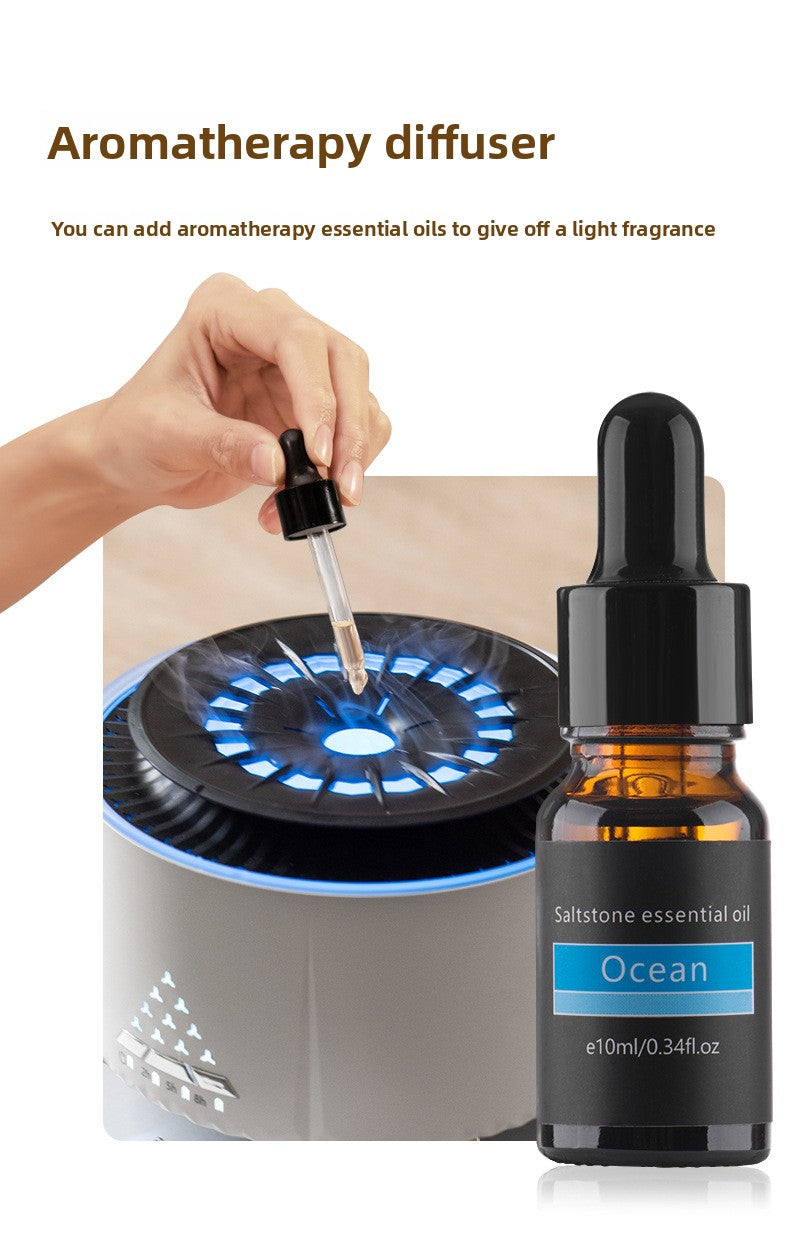 zensoullab Creative Flame Aromatherapy Diffuser White Noise Volcanic Lava Humidifier Desktop Simulation Jellyfish Smoke Ring Diffuser