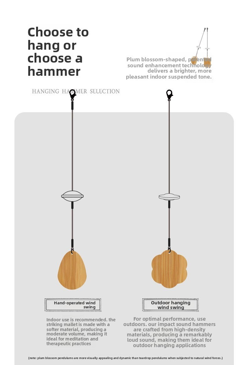 zensoullab Lu Ruzhu Bamboo Wind Chime Chord Japanese Retro Bell Yoga Balcony Outdoor Four Seasons Healing Home Decoration Pendant