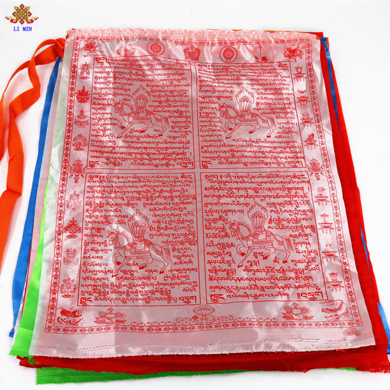 zensoullab Tibetan Ethnic Supplies Temple Buddhist Hall Decoration Hanging Flag Extra Large Colorful Prayer Flags Prayer Flags