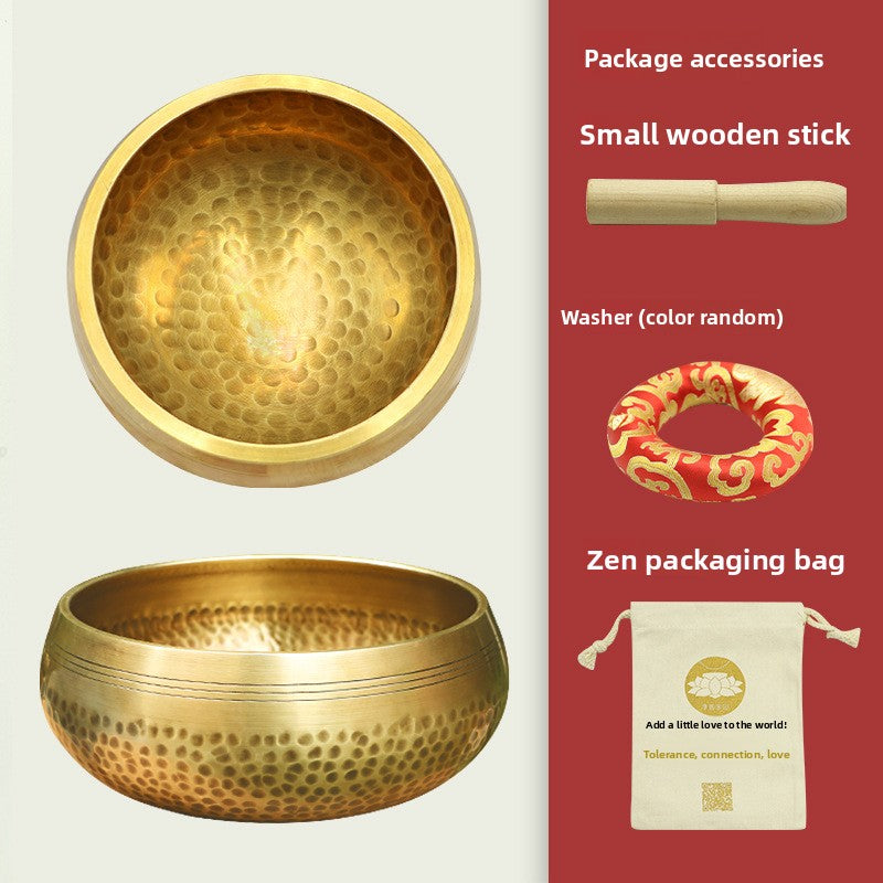 Zensoullab Nepal Hammer Pattern Himalaya Bowl Buddha Sound Bowl Yoga Meditation Bowl Xizang Buddha Sound Bowl Ear Cleaning Healing Sound Bowl 8cm