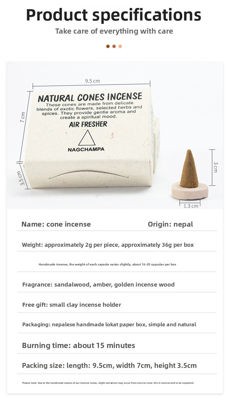 Zensoullablotus Cone Incense India Fragrant Nepal Cone Incense Indoor Home Incense Tibetan Incense Incense Cone Sandalwood Amber